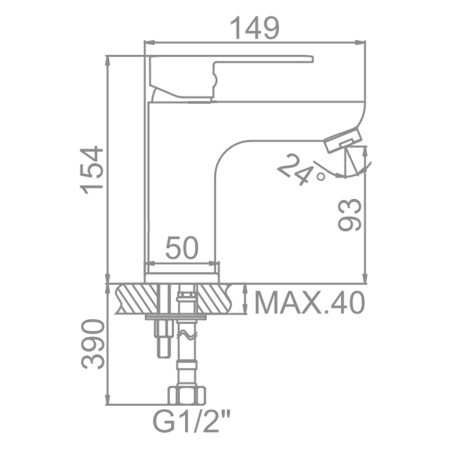 Смеситель для умывальника Ledeme L1010 хром