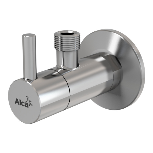 Вентиль угловой с фильтром 1/2" х 3/8" Alcaplast ARV001 круглый, хром Вентиль угловой с фильтром 1/2" х 3/8" Alcaplast ARV001 круглый, хром