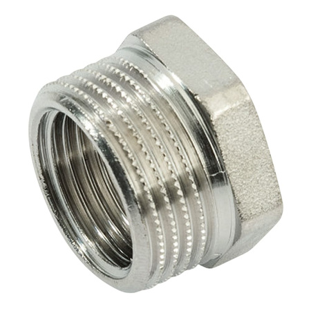 Футорка НР 3/4" х 1/2" ВР латунная никелированная General Fitings