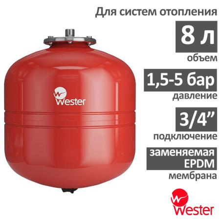 Расширительный бак Wester WRV 8