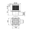 Трап душевой Alcaplast APV31 105 х 105/50 мм со стальной решеткой, боковой