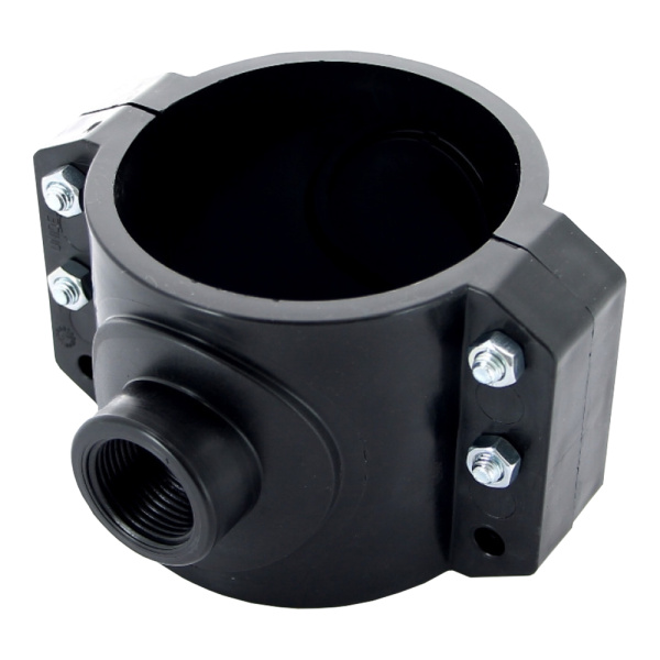 Хомут пластиковый для врезки в трубу 110 х 1" ВР Unidelta