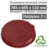 Люк легкий канализационный 3.0 т Plastkraft (Сандкор)  красный