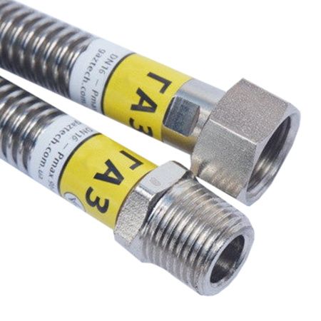 Шланг газовый гибкий из нержавеющей стали 6.0 м 1/2" гайка-штуцер Зурфлекс