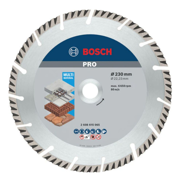 Диск алмазный отрезной 230 х 22.2 мм BOSCH Turbo Standard for Universal Диск алмазный отрезной 230 х 22.2 мм BOSCH Turbo Standard for Universal