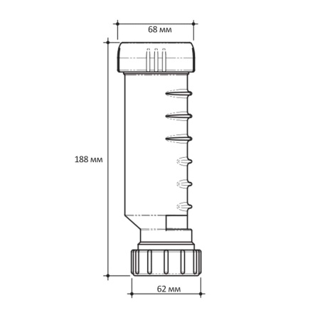 Клапан-сифон с сухим гидрозатвором 40 мм HepvO (1 1/2" х 40 мм) Клапан-сифон с сухим гидрозатвором 40 мм HepvO (1 1/2" х 40 мм)