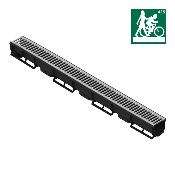 Лоток водоотводный с решеткой из стали 90 х 90 х 1000 мм S'park1 DN70 Standartpark Лоток водоотводный с решеткой из стали 90 х 90 х 1000 мм S'park1 DN70 Standartpark