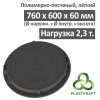 Люк легкий канализационный 2.3 т Plastkraft (Сандкор) черный
