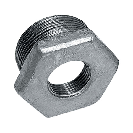 Футорка оцинкованная чугунная НР 1 1/2" х 3/4" ВР Trakya Dokum