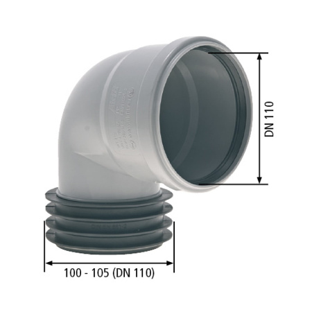 Восстановитель раструба угловой DN 110/110 Airfit