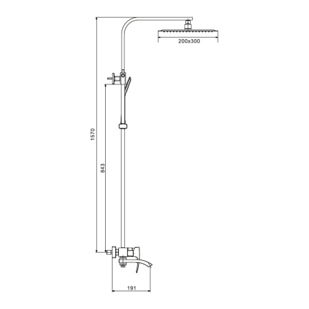 Душевая система с поворотным изливом Gappo Jacob G2407 хром