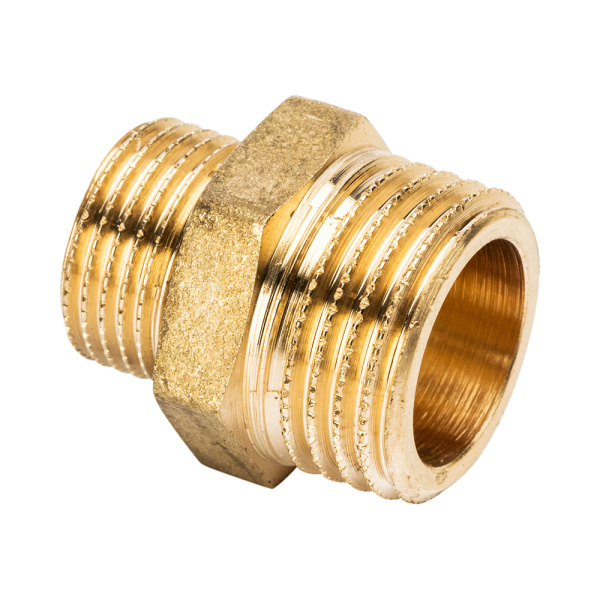 Ниппель переходной латунный 1/2" х 3/8" General Fittings