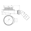 Сифон для душевого поддона сниженный D90 x 40/50 мм Alcaplast A491CR, хром