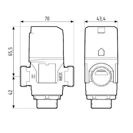 Термостатический смесительный клапан 3/4"ВР (20-43°С) ATM 331 Afriso