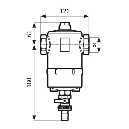 Сепаратор шлама магнитный 2" ВР Afriso FAR 215