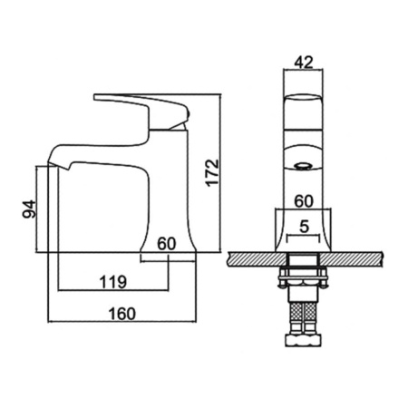 Смеситель для умывальника Gerhans K11006