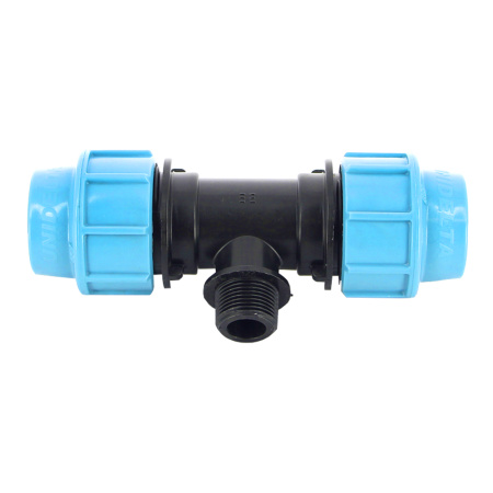 Тройник компрессионный 32 х 3/4"НР х 32 Unidelta