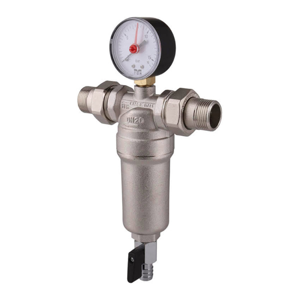 Фильтр самопромывной НР 3/4" с американками Tiemme