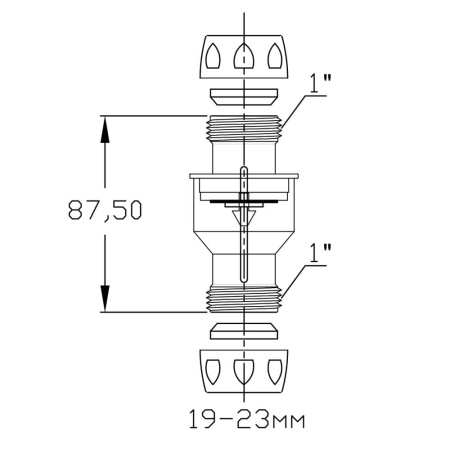 Сифон для кондиционера прозрачный с функцией сухого затвора "Мега Климат" TK5-P