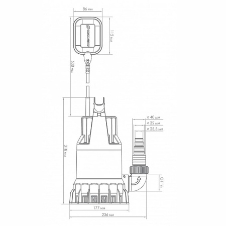 Погружной насос Джилекс ДРЕНАЖНИК 220/12