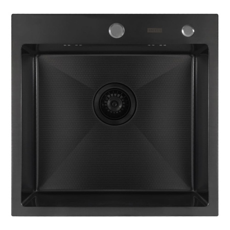 Мойка кухонная ARFEKA ECO AR Чёрная Декор (500 х 500 х 200 мм)