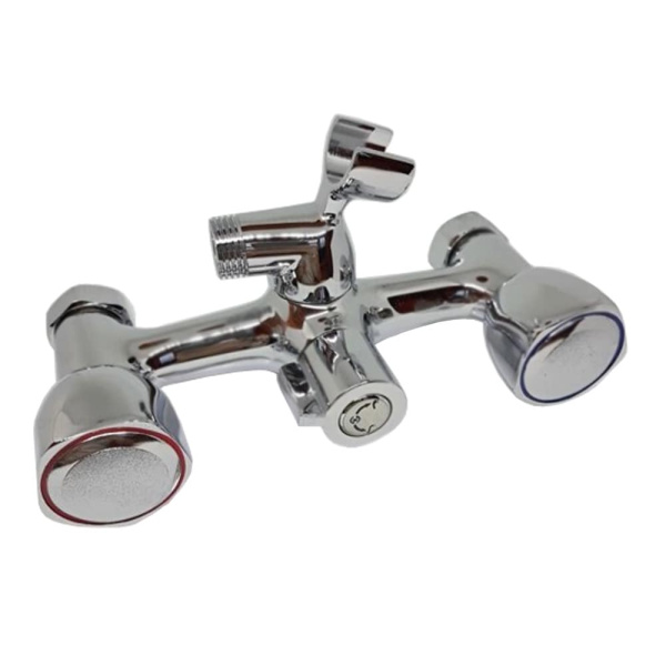 Смеситель двухвентильный для ванны Ledeme L2309 с длинным изливом, хром