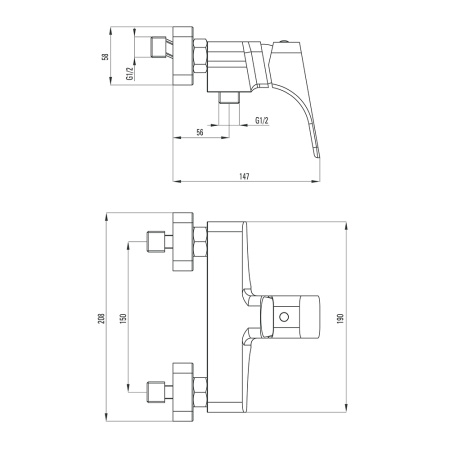 Смеситель для душа Deante Hiacynt BQH_N40M черный