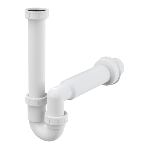 Сифон для мойки Alcaplast A80-DN50 трубчатый с накидной гайкой 1 1/2"