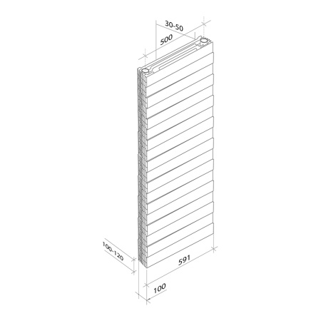Биметаллический радиатор PianoForte Tower 500 Silver Satin 22 секций Royal Thermo