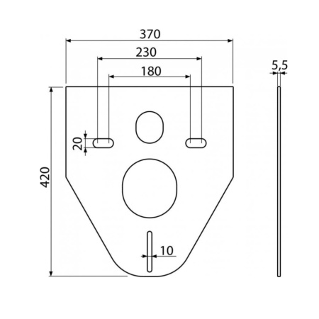 Комплект инсталляции 5 в 1 Alcaplast Rimflow с белой кнопкой M670