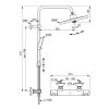 Душевая система Ideal Standard Ceratherm T25+ хром, с термостатом