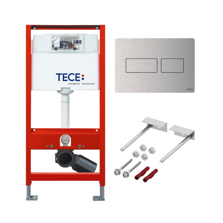 Инсталляция для унитаза TECE Kit с кнопкой сатин-нержавейка арт. 9.300.434