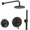 Душевая система скрытого монтажа Ideal Standard Ceraline Black 6в1, чёрный (лейка-стик, верхний душ 200 мм)