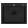 Мойка кухонная ARFEKA ECO AR Чёрная Декор (600 х 500 х 200 мм)