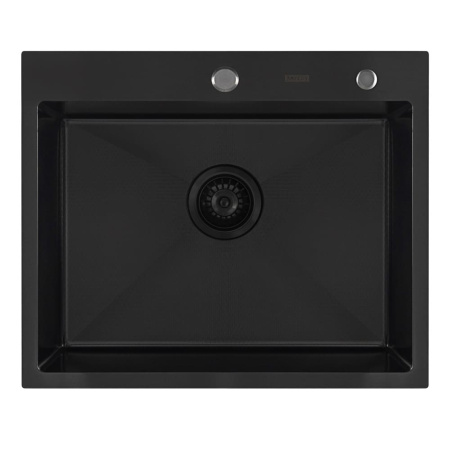 Мойка кухонная ARFEKA ECO AR Чёрная Декор (600 х 500 х 200 мм)
