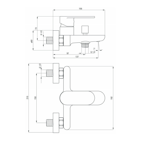 Смеситель для ванны Deante ALPINIA BGA_010M