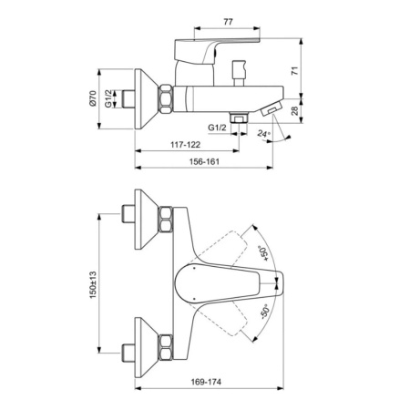 Промо набор для ванной Ideal Standard ESLA 3 в 1
