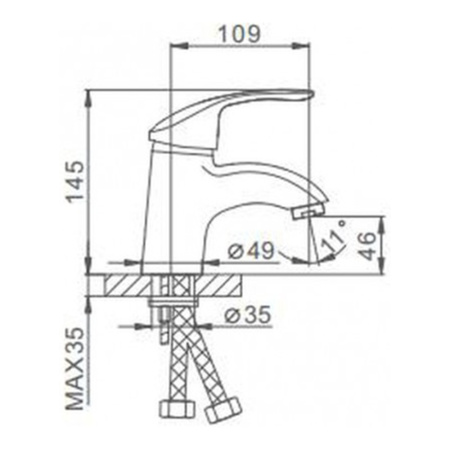 Смеситель для умывальника Frap F1021 хром