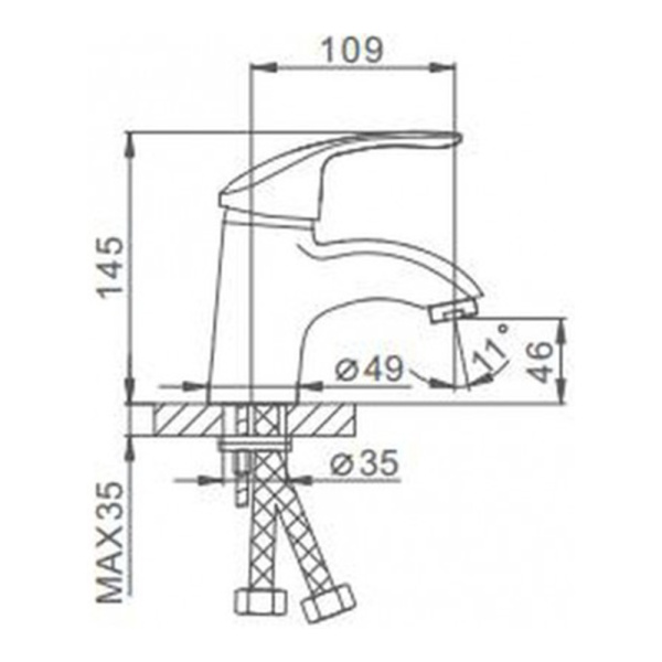 Смеситель для умывальника Frap F1021 хром