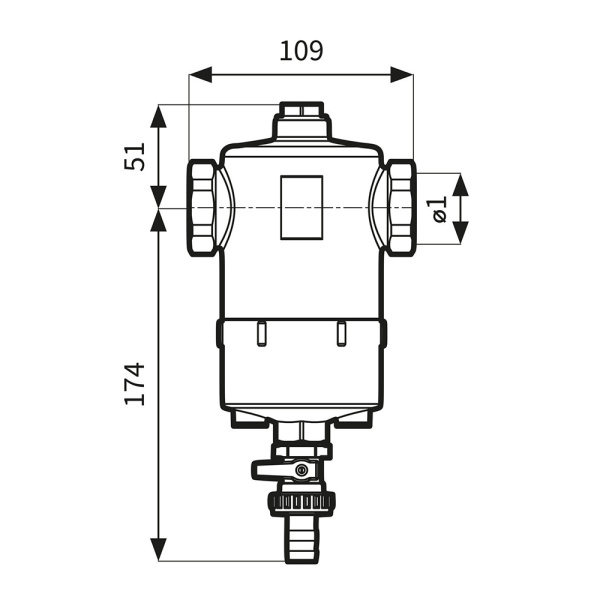Сепаратор шлама магнитный 1" ВР Afriso FAR 212