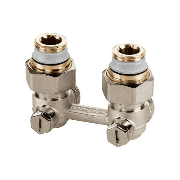 Узел угловой для радиаторов нижнего подключения Simplex Exclusive line 1/2"НР х 3/4"НР Узел угловой для радиаторов нижнего подключения Simplex Exclusive line 1/2"НР х 3/4"НР