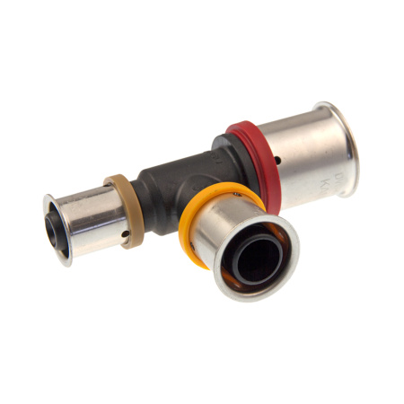 Пресс тройник 26 х 3.0 х 20 х 2.0 х 16 х 2.0 KAN-Therm