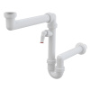 Сифон для мойки экономящий пространство Alcaplast A872P со штуцером и с накидной гайкой 6/4"
