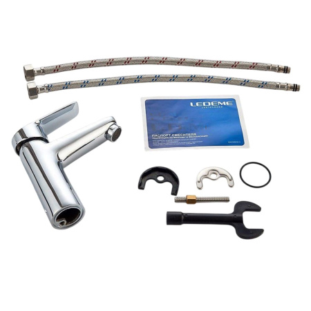 Смеситель для умывальника Ledeme L1051 хром