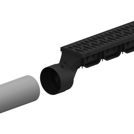 Заглушка торцевая с выпуском 110 мм для лотка S'park2 DN100 Standartpark