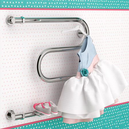 Водяной полотенцесушитель Двин M 50/50 с полочкой