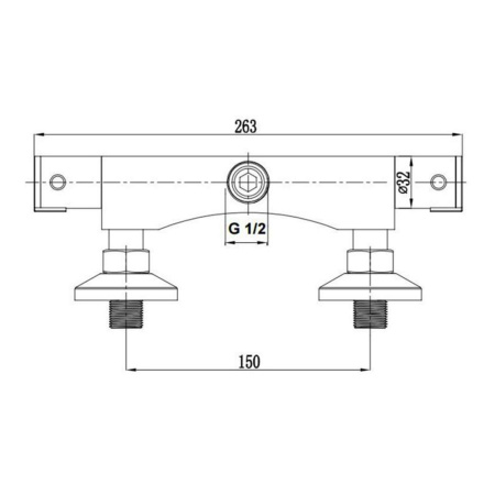 Термостатический смеситель для душа Omnires Mi1546CR хром
