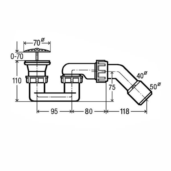 Сифон для душевого поддона 1 1/2" х 40/50 мм Viega Сифон для душевого поддона 1 1/2" х 40/50 мм Viega
