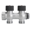 Коллектор распределительный 3/4" х 3/4"ЕК, на 2 выхода, хром, VARMEGA