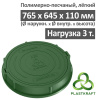 Люк легкий канализационный 3.0 т Plastkraft (Сандкор) зеленый